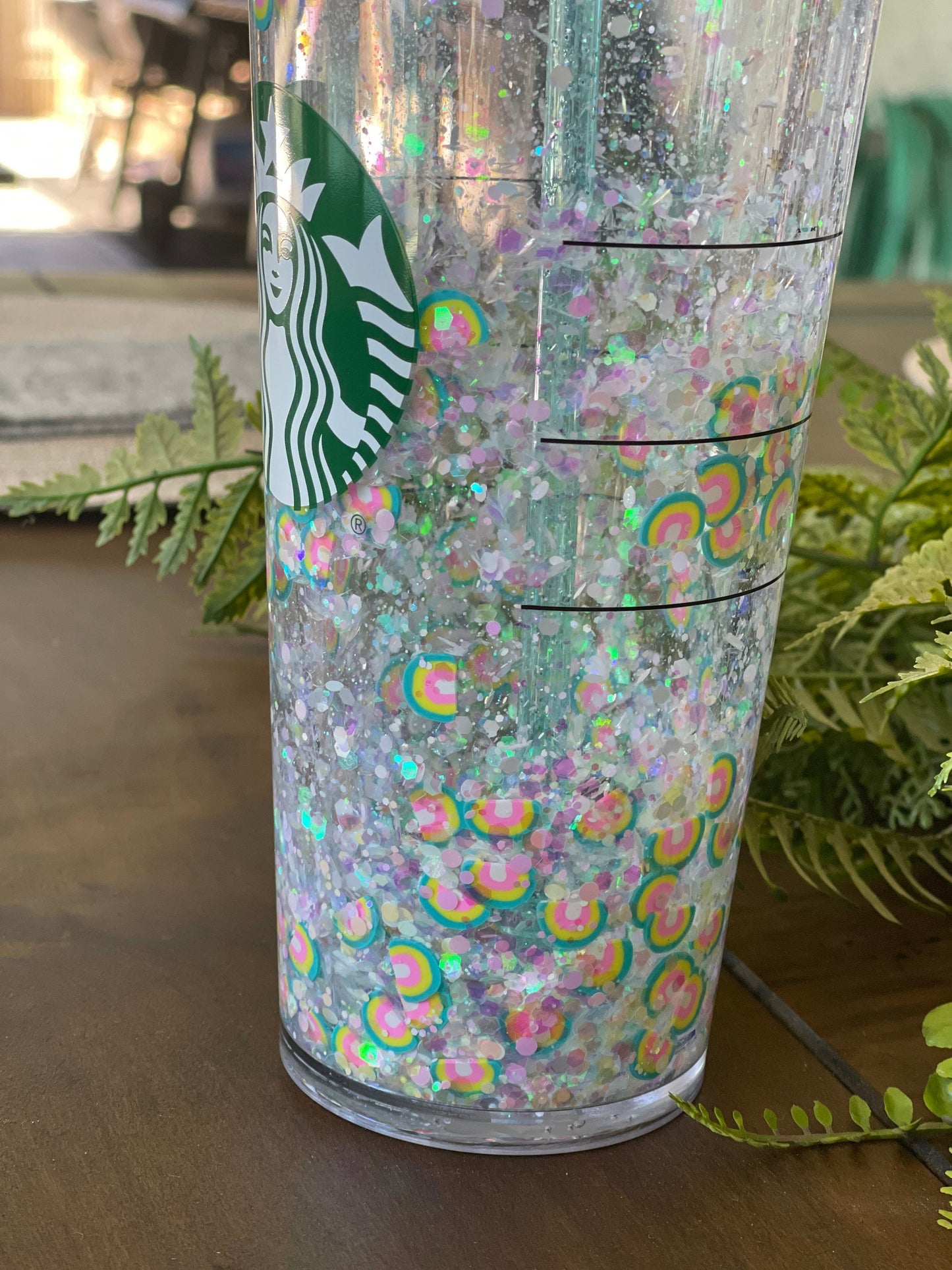 Somewhere Over the Rainbow Snowglobe Tumbler, Snow globe Tumbler, Glitter Tumbler, Double Walled Tumbler, Acrylic Tumbler, Gift