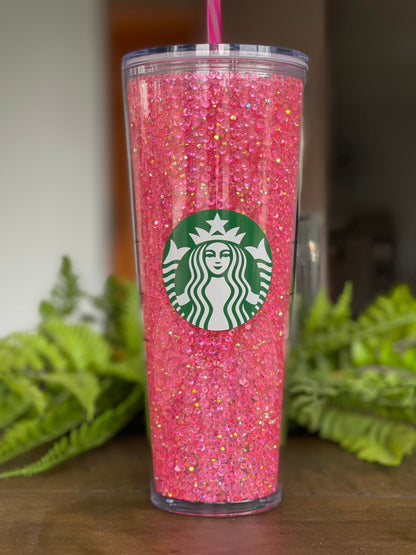 10,000 Rhinestone Bling Filled Tumbler, Starbucks, Bling Tumbler, Gift For Her, Trendy, Gift