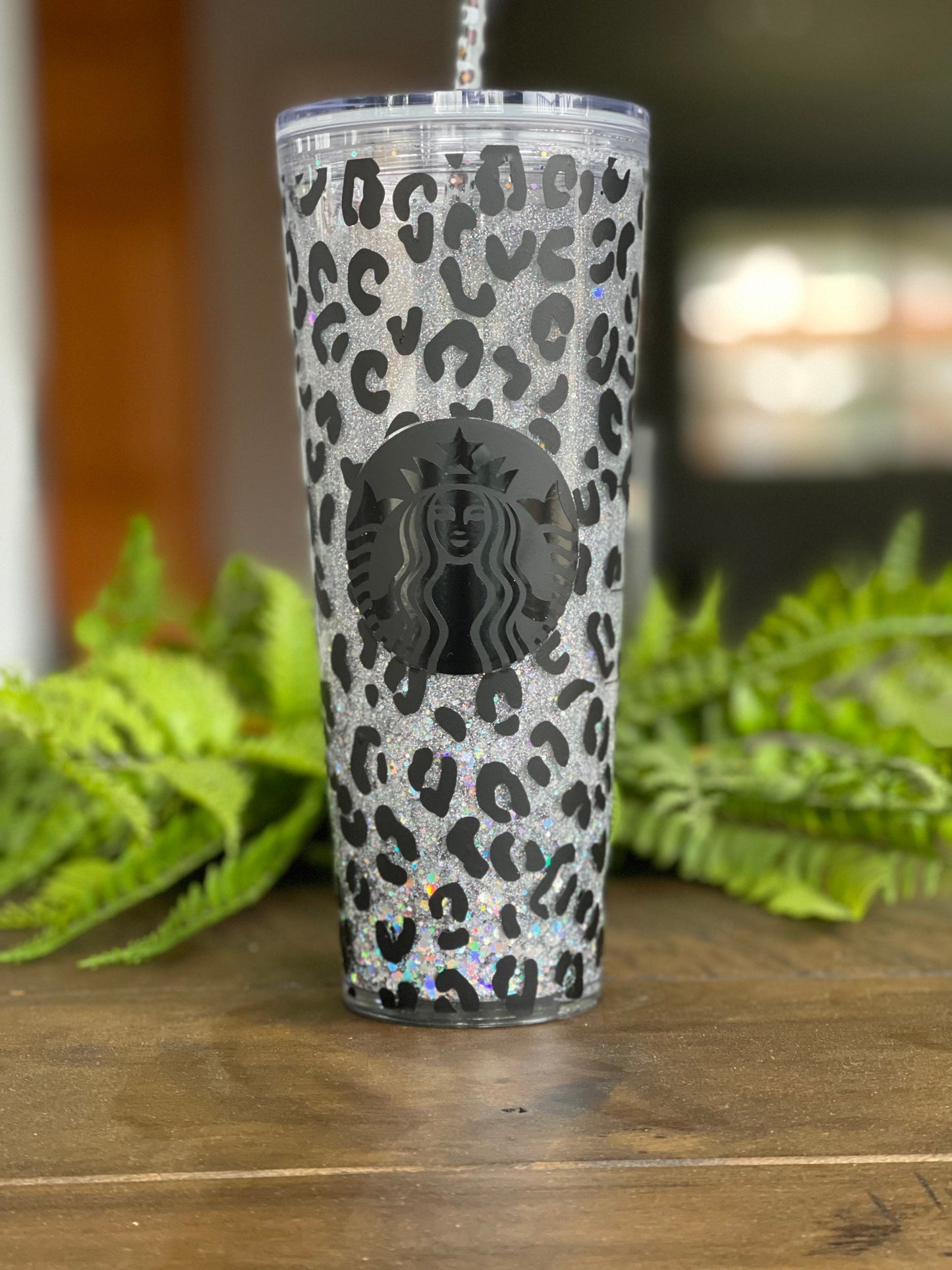 Silver Matte Black Snowglobe Tumbler, Snow globe Tumbler, Glitter Tumbler, Double Walled Tumbler, Acrylic Tumbler, Gift