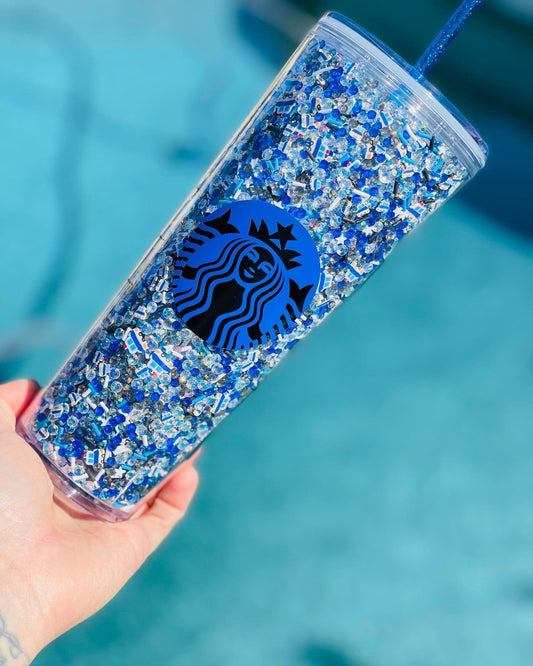 Police LEO Rhinestone Filled Tumbler, Starbucks, Bling Tumbler, Gift For Her, Trendy, Gift