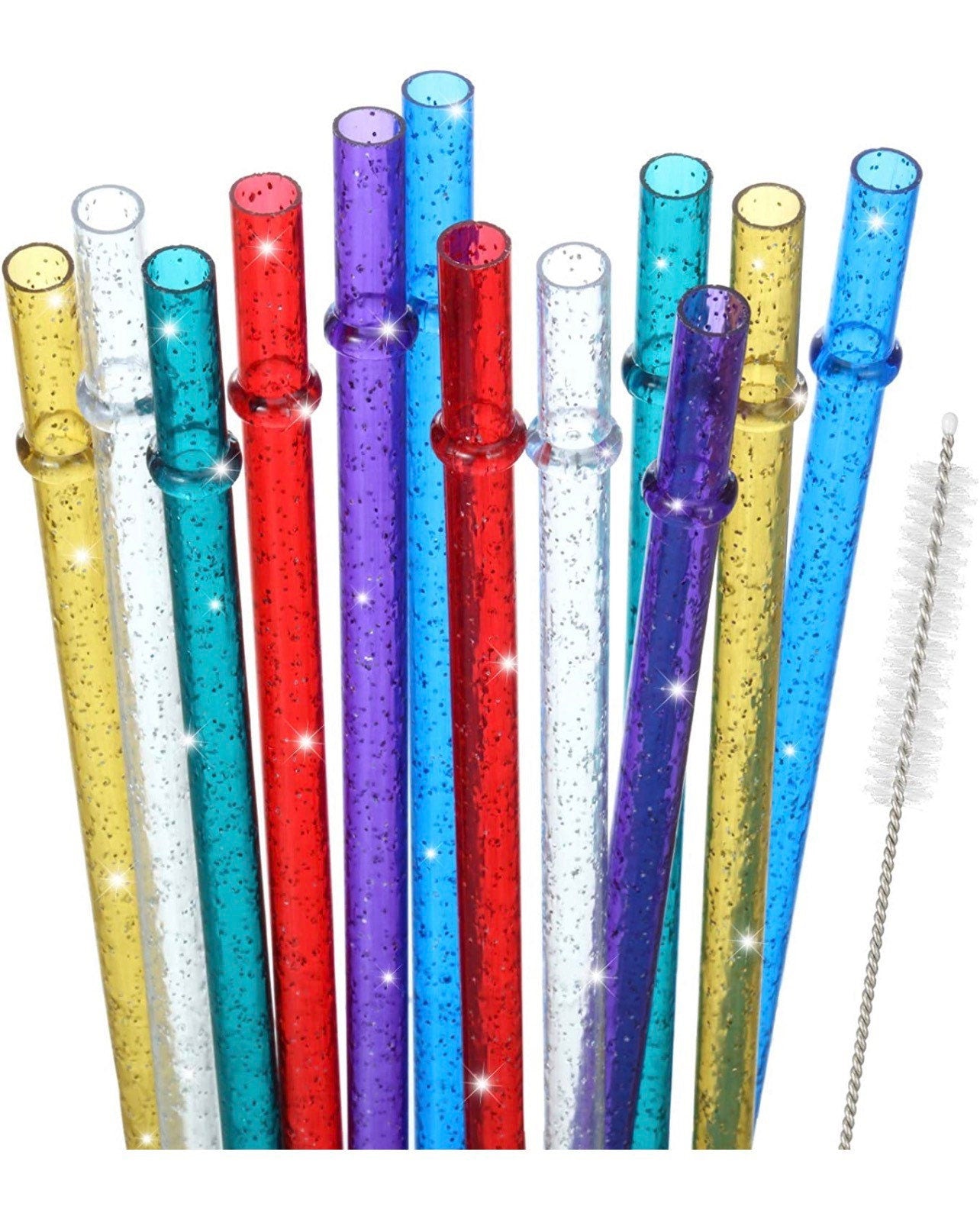 Plastic Reusable Straws 11 inch, Gift