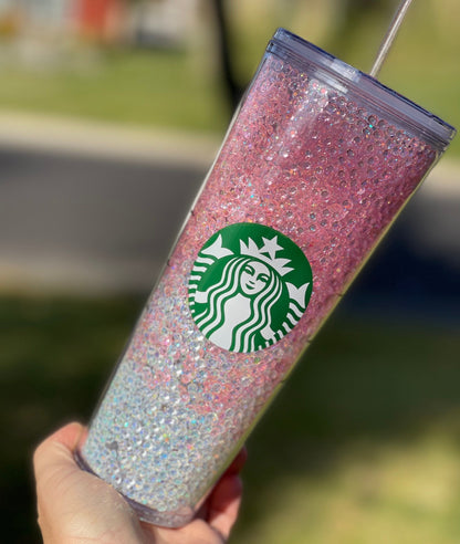 10,000 Rhinestone Bling Filled Tumbler, Starbucks, Bling Tumbler, Gift For Her, Trendy, Gift