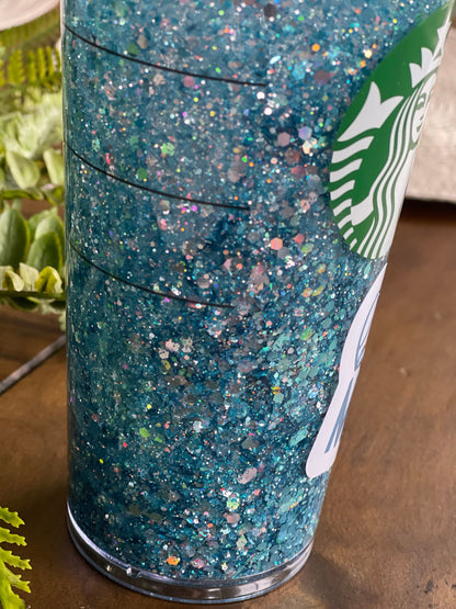 Boy Mom Snowglobe Tumbler Starbucks,  Glitter Tumbler, Double Walled Tumbler, Acrylic Tumbler, Gift