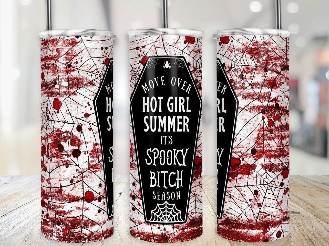 Spooky Bitch Season, Spooky Halloween Sublimated 20 Ounce Tumbler, Sublimation, Gift, Insulated Tumbler, Gift