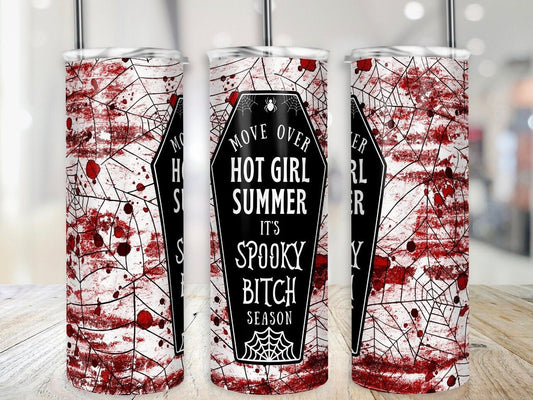 Spooky Bitch Season, Spooky Halloween Sublimated 20 Ounce Tumbler, Sublimation, Gift, Insulated Tumbler, Gift