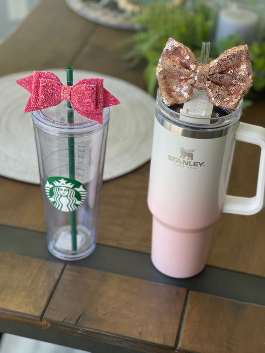 Bow Straw Toppers for Tumbler, Stanley Tumbler accessories, Starbucks Tumbler accessories, Gift